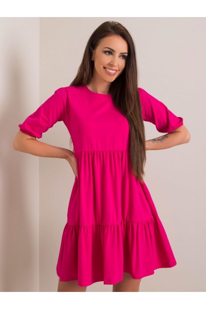 Dámske fuksiovo-ružove šaty basic kód produktu 15- TemU - 1-RV-SK-5587.93