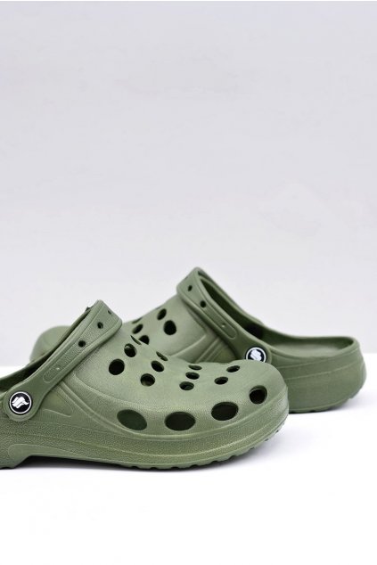 Pánske šľapky  zelené kód obuvi A-001 GREEN