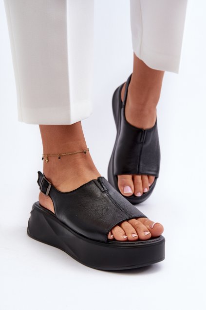 Dámske sandále  čierne kód obuvi SJ2301-2 BLACK