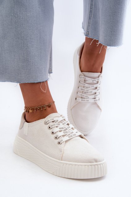 Dámske tenisky memory foam system big star nn276001 biele / (Veľkosť 36)