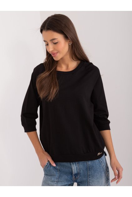 Dámska blúzka over size čierna RV-BZ-9494.86