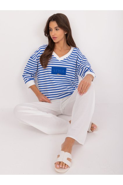 Dámska blúzka over size kobaltovo-modrá RV-BZ-9579.70