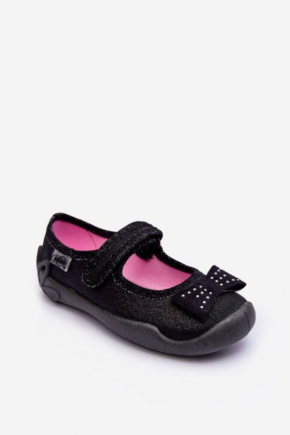 Detské šľapky farba čierna kód obuvi 114X240 BLACK