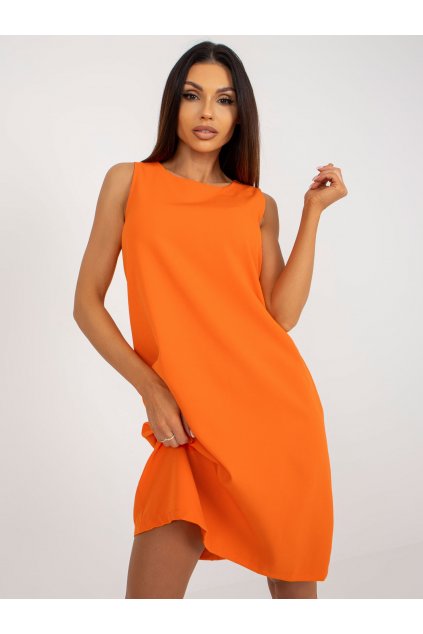 Dámske pomarančove šaty spoločenske kokteilové kód produktu 15- TemU - 1-TW-SK-BE-5773.10P