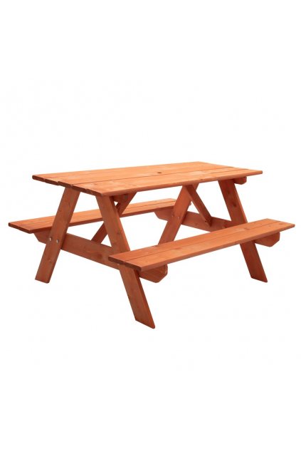 Detské drevené posedenie lavica a stôl NEW BABY 118 x 90 cm