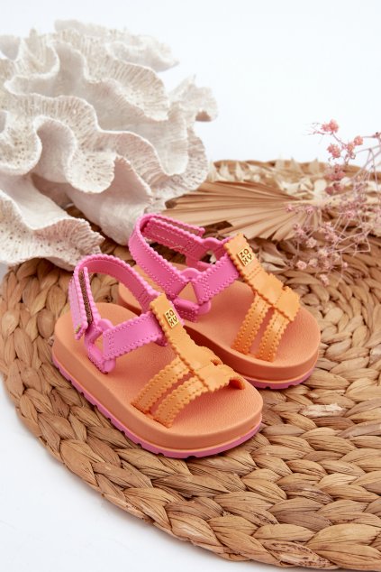 Detské sandále  oranžové kód obuvi LL385026