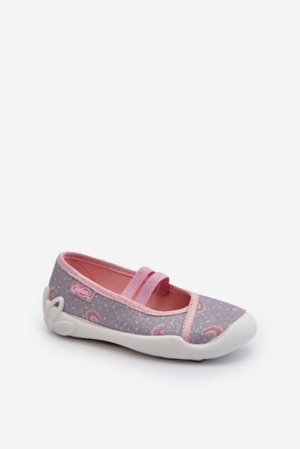 Detské šľapky  ružové kód obuvi 116X328 GREY/PINK