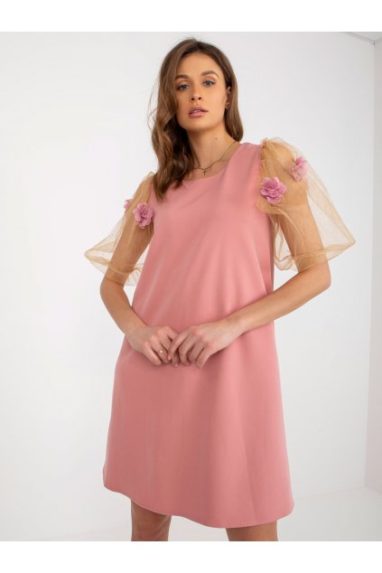 Dámske tmavo-ružove šaty spoločenske kokteilové kód produktu 15- TemU - 1-LK-SK-506733.85
