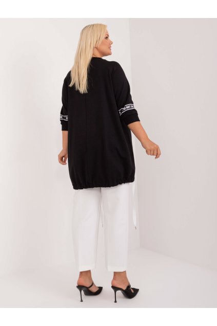 Dámske čierne šaty - tunika plus size kód produktu RV-TU-7598.94