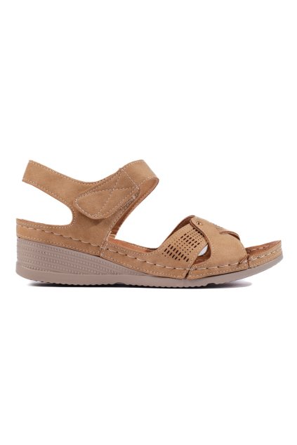 Hnedé dámske sandále na platforme Shelvt kod CCC -1- H0023C (Veľkosť 36)