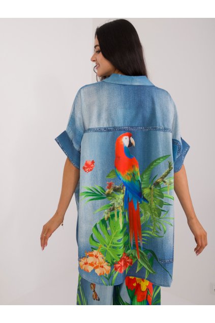 Dámske Košeľa farba Modrá kód DHJ-KS-19007.32 (Farba Modrá, Veľkosť ONE SIZE)