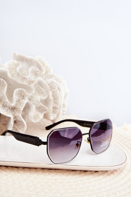 Dámske sluneční brýle uv400 čierne / OK.32225 (Veľkosť Uni)