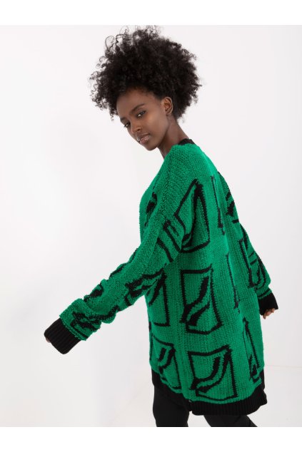 Dámsky sveter farba Zelená kód BA-SW-0277.02 (Farba Zelená, Veľkosť ONE SIZE)