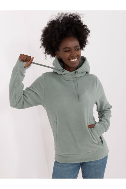 Dámska pistáciová športová mikina mikina D20005M02627B1 (Farba Pistáciová, Veľkosť M)