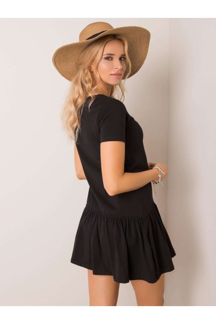 Dámske čierne šaty letne kód produktu RV-SK-5631.02X