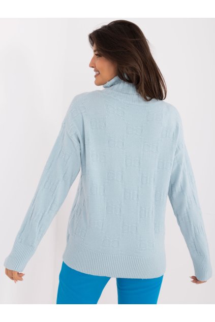 Dámsky sveter farba Modrá kód AT-SW-2342-1.35 (Farba Modrá, Veľkosť ONE SIZE)