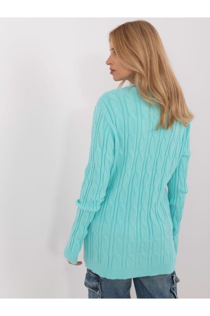 Dámsky sveter farba Metová kód AT-SW-2343.88 (Farba Metová, Veľkosť ONE SIZE)