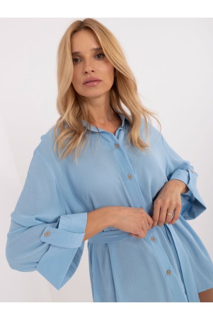 Dámske Košeľa farba Modrá kód LK-KS-509698.79