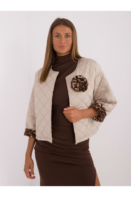 Dámska Bunda farba Béžová kód DHJ-KR-A8357.50 (Farba Béžová, Veľkosť ONE SIZE)