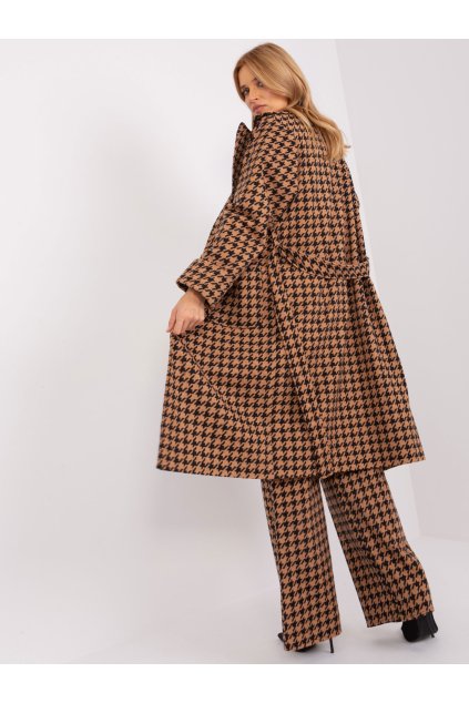 Dámsky kabát farba hnedá camel kód LK-PL-509407.96P : na temu obdobie Jeseň / zima