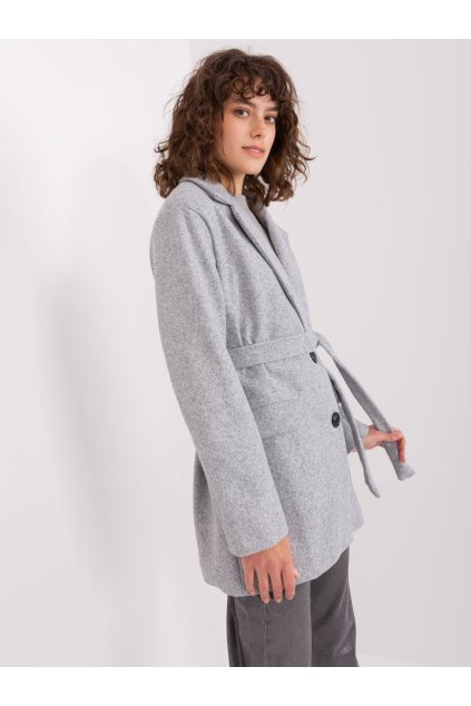 Dámsky kabát farba sivá kód TW-PL-BI-2022320.01X : na temu obdobie Jeseň / zima