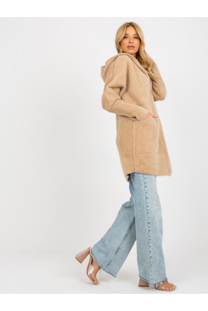 Dámsky kabát farba hnedá camel kód MBM-PL-19905-1.96P : na temu obdobie Jeseň / zima