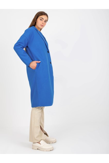 Dámsky kabát farba tmavo-modrá kód TW-PL-BI-7298-1.15 : na temu obdobie Jeseň / zima