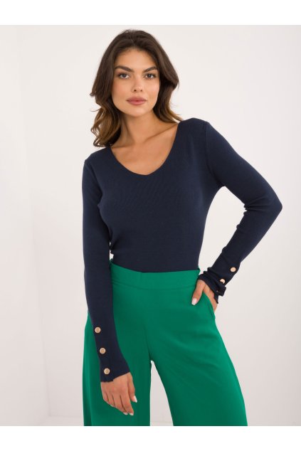 Dámsky sveter farba Granatovo-modrá kód AT-SW-2334.49 (Farba Granatovo-modrá, Veľkosť S/M)