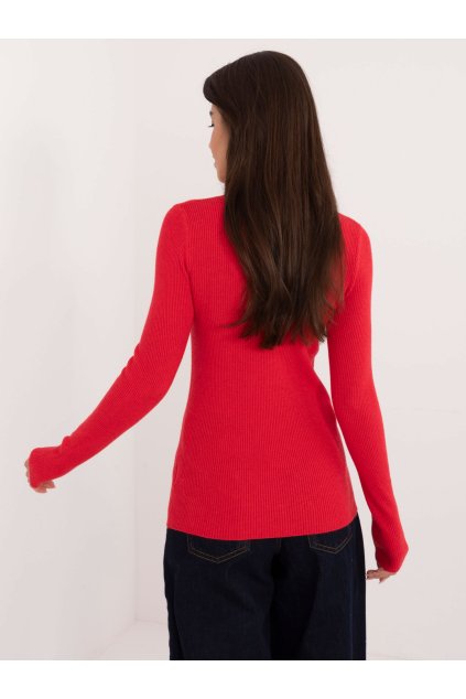 Dámsky sveter farba Červená kód AT-SW-2332-2.62 (Farba Červená, Veľkosť S/M)