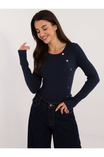 Dámsky sveter farba Granatovo-modrá kód AT-SW-2332-2.65 (Farba Granatovo-modrá, Veľkosť S/M)