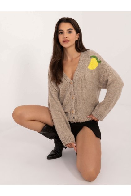 Dámsky sveter farba Béžová kód MI-SW-2108.92