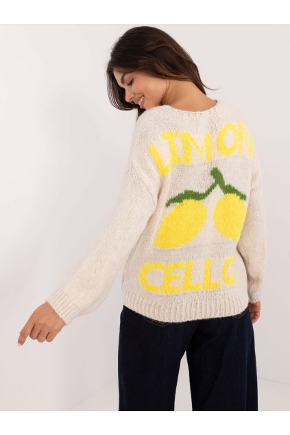 Dámsky sveter farba Svetlo-béžová kód MI-SW-2108.92