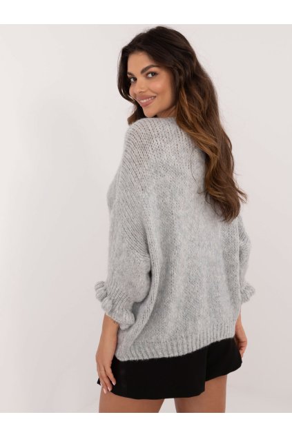 Dámsky sveter farba Sivá kód MI-SW-2911.91