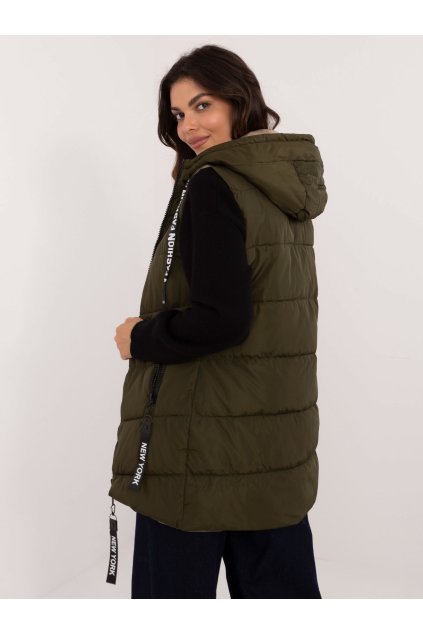 Dámska khaki vesta zo 100% polyesteru, kód produktu SK-KZ-HH-275.67