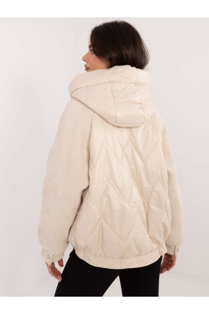 Dámska Bunda farba Svetlo-béžová kód MBM-KR-AJ218-003.16P