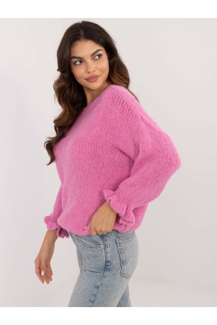 Dámsky sveter farba Ružová kód MI-SW-2912.10X