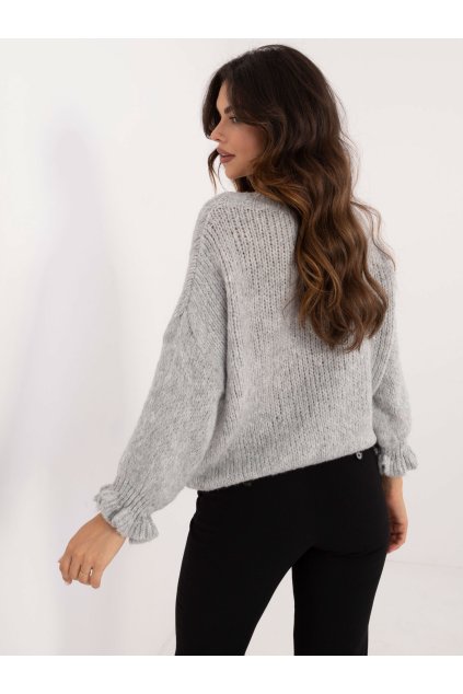 Dámsky sveter farba Sivá kód MI-SW-2912.10X
