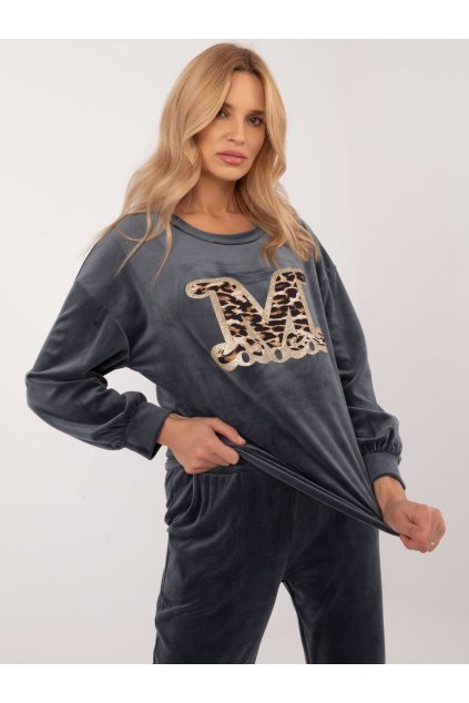 Dámske Komplet farba Grafitovo-sivá kód DHJ-KMPL-8655-1.67 (Farba Grafitovo-sivá, Veľkosť ONE SIZE)