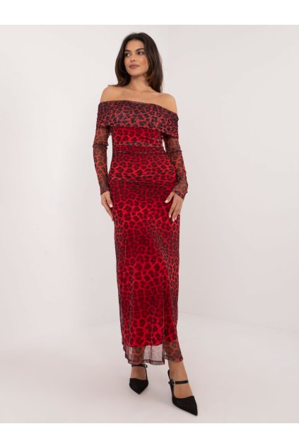 Dámske červene šaty španielského strihu kód produktu DHJ-SK-18702.40 (Farba Červená, Veľkosť ONE SIZE)