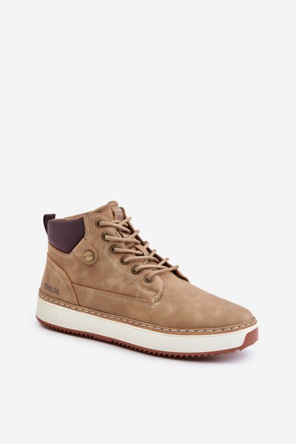 Šnerovací pánské členkové topánky big star oo174560 hi-poly system hnedé / (Veľkosť 40)