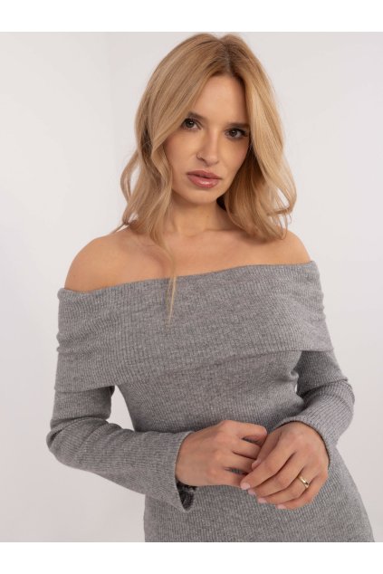 Dámsky sveter farba Sivá kód DHJ-SW-A2449.33
