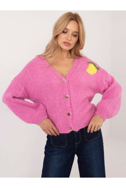 Dámsky sveter farba Ružová kód MI-SW-2108.92