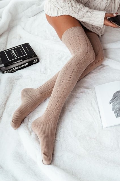 Dámske ponožky  hnedé kód po- ccc -02-sk.34692 / (Veľkosť 37-41)