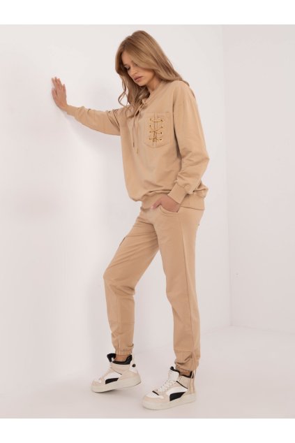 Dámske Komplet farba Hnedá camel kód CLM-KMPL-1278.08P (Farba Hnedá camel, Veľkosť S)