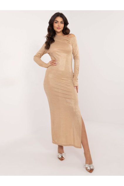 Dámske hnede camel večerné kód produktu 15- TemU - 1-DHJ-SK-20093.17 (Farba Hnedá camel, Veľkosť ONE SIZE)