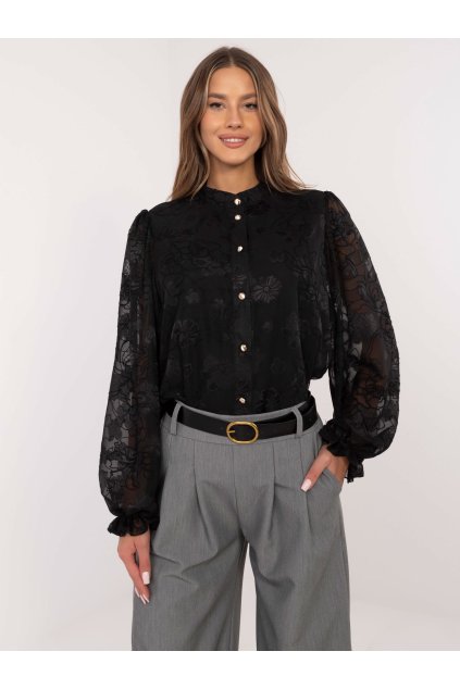 Dámske Košeľa farba Čierna kód LK-KS-509801.87P