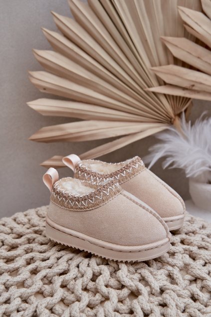 Detské členkové topánky  béžové kód obuvi 20219-1E/2E/3E (Veľkosť 23)