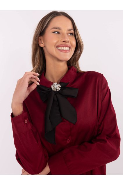 Dámske Košeľa farba Bordová kód DHJ-KS-9236.92P (Farba Bordová, Veľkosť ONE SIZE)