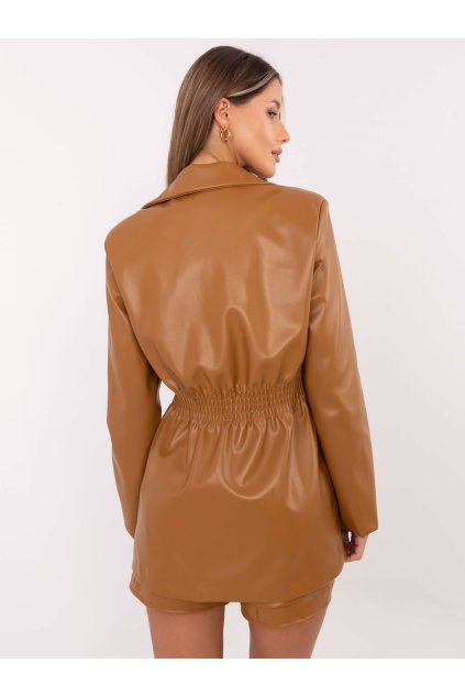 Dámske sako farba Hnedá camel kód DHJ-MA-A8683.37 (Farba Hnedá camel, Veľkosť S/M)