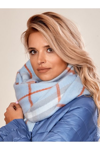 Dámsky šál farba svetlo-modrá Fact - naj AT-SZ-171501.14 (Farba Svetlo-modrá, Veľkosť ONE SIZE)